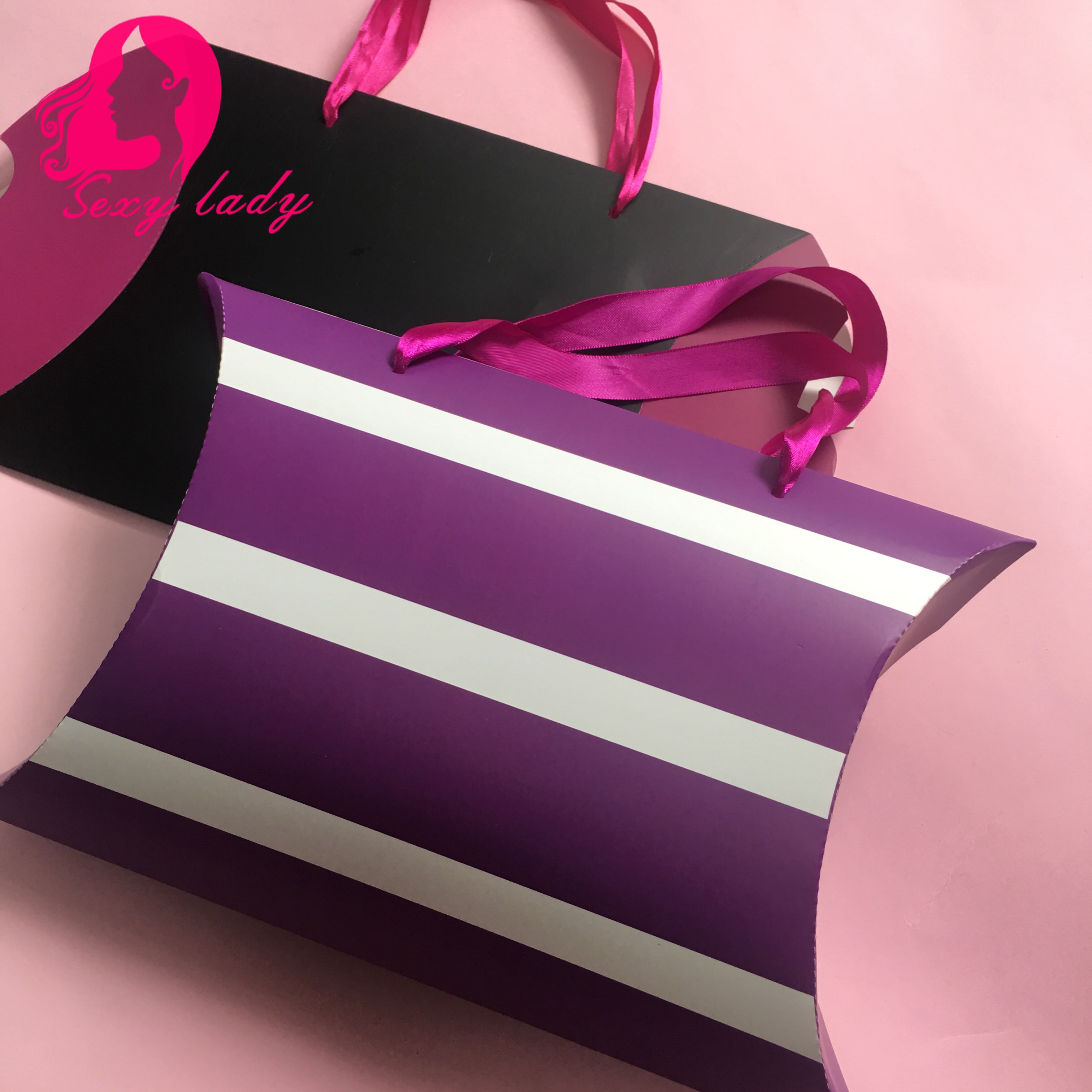 custom Pillow Boxes 1015days process(printed logo),Customs/Headband