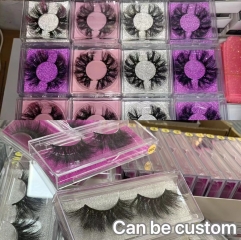 Clear case with mink lashes